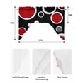 thumbnail image 5 of Geometric Red Swag Valances for Windows, Small Curtains Drapes, Modern Black Grey White Abstract Circle Kitchen Window Curtains Over Sink Window Treatment Valance for Bedroom/Bathroom 56"x36", 5 of 5