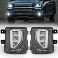 thumbnail image 2 of BUNKER INDUST LED Fog Lights Compitable for 2016 2017 2018 Chevy Silverado 1500, OEM Bumper Driving Fog lamp Kit,Chrome, 2 of 4