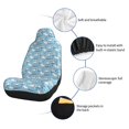 thumbnail image 6 of Zufioo Pelican Reed And Fish Print Car Seat Protectors, SUV, Truck, Van Seat Covers - Strap Design, High Elasticity and Dustproof, Car Interior Protectors Auto Parts-1, 6 of 9