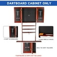 thumbnail image 4 of GSE Games & Sports Expert 10 Cue Wall Mounting Billiard Cue Rack & Dart Board Cabinet Combination, Hanging Wall Pool Stick Holder & Dartboard - Mahogany, 4 of 7
