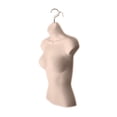 thumbnail image 4 of Flesh Female Hollow Back Mannequin Torso Set w/ Acrylic Stand with Metal Pole, S-M Sizes (5), 4 of 5
