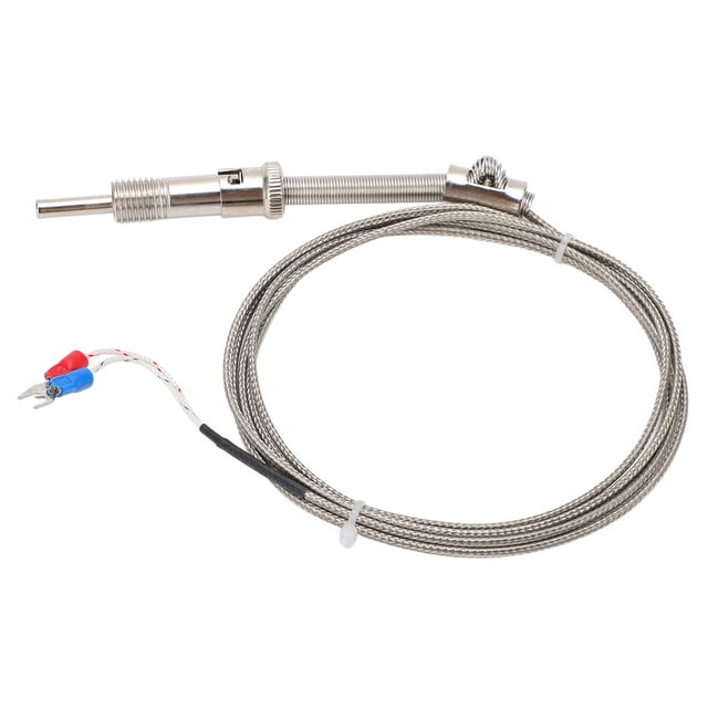 Capteur de Température de Type K, Sonde de Fil Thermocouple en Acier Inoxydable Exquise Résistant à la Chaleur Ressort de Compression Blindé pour la Maison pour l'Usine