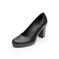 thumbnail image 2 of Zapatilla de Piel Negro Con Plataforma Flexi Mujer Formal 105801 negro 25.5 Flexi 105801, 2 of 5