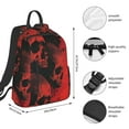 thumbnail image 2 of Xecao Red And Black Abstract Skull print Backpack For women men Aesthetic Lightweight Travel Daypack Simple Cute Backpack For Bookbag, 2 of 5