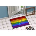 thumbnail image 4 of Caroline's Treasures CK8020JMAT Gay Pride Peace Hands Doormat 24x36, 36"L x 24"W, multicolor, 4 of 4
