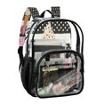 thumbnail image 2 of Ttyddzy Clear Backpack Heavy Duty PVC Transparent Backpack for College Workplace, Pink-icecream, 2 of 8