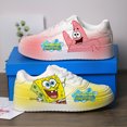 thumbnail image 1 of Tire hacia atrás 2023 otoño e invierno nuevo estilo modificado Bob Esponja graffiti zapatillas de deporte para hombres nicho diseño original zapatillas deportivas para mujeres, 1 of 5