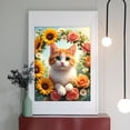 thumbnail image 2 of Diamond Art Kits for Adults - 5d Orange Kitten Floral Frame Sunny Diamond Painting for Adults, Diamond Art for Adults Beginners, Diamond Painting Kits for Adults for Home Wall Decor, 2 of 7