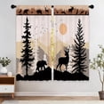 thumbnail image 3 of Farmhouse Forest Cabin Curtains, Curtains Rustic Wooden Window Curtains 42x63 Inch for Bedroom Living Room Decor, Tree Country Deer Bear Window Drapes Treatment Draperies Fabric (2 Panels, 3 of 6