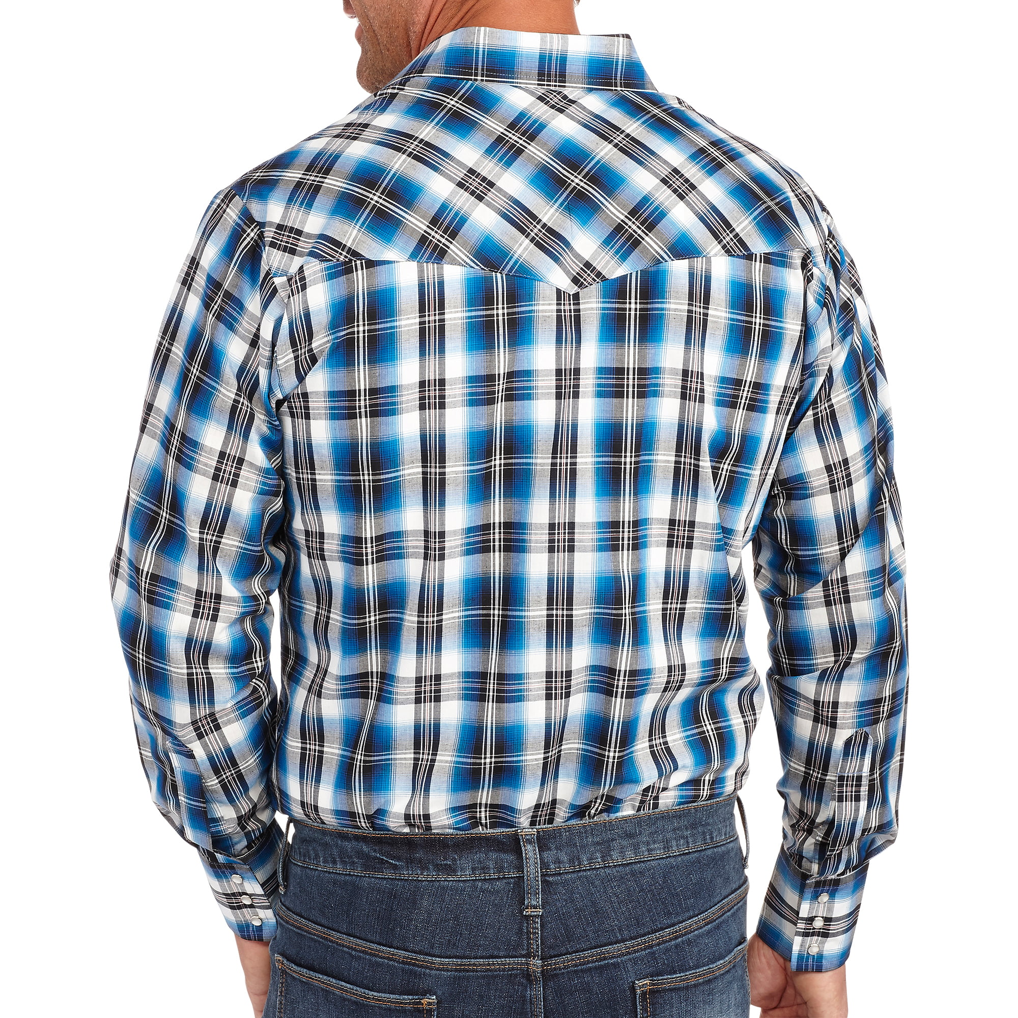 LS Western Shirt Snap Pockets - Walmart 
