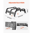 thumbnail image 3 of VEVOR Overland Truck Bed Rack 900 lbs Static Capacity Fit Tacoma/Gladiator JT, 3 of 9