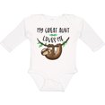 thumbnail image 3 of Inktastic My Great Aunt Loves Me Cute Sloth and Baby Boys or Girls Long Sleeve Baby Bodysuit, 3 of 5