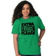 thumbnail image 4 of Extra Gluten Please Foodie Love Carbs Plus Size Crewneck Graphic Tee Shirt Brisco Brands 3X, 4 of 5