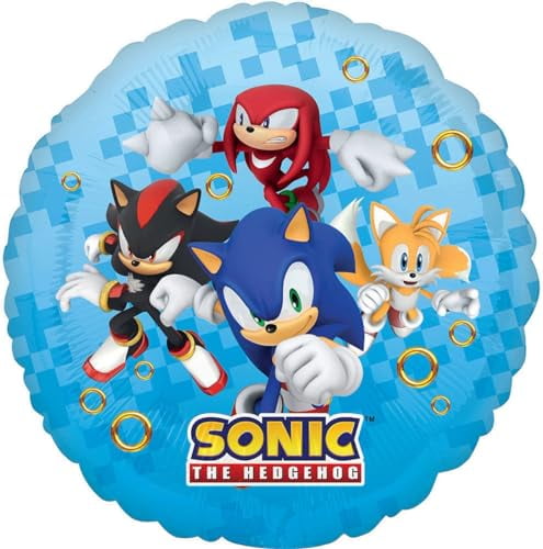 Anagram Sonic Video Gamers 4th Birthday Party Supplies Hedgehog Foil Balloon Bouquet Decorations