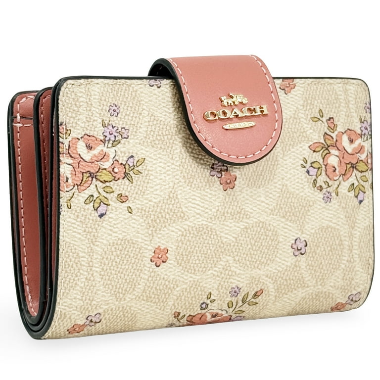 Coach Women's Medium Corner Zip Wallet in Signature Canvas