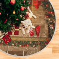 thumbnail image 5 of FMSHPON New Year Xmas Interior Fireplace Xmas Christmas Tree Skirt Stand Mat for Holiday Party Decoration Indoor Outdoor 36 inches, 5 of 6