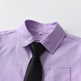 thumbnail image 6 of CCRFTGI Girls Boys Polo Shirt Button Down Collared Casual Spring Summer Dress Shirt for Kids Classic Size 7 Oxford Quick Dry Long Sleeve School Shirt Purple 3-4 Years, 6 of 8