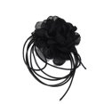 thumbnail image 1 of Romantic Flower Choker Necklace For Women Sweet Flower Neck Rope Chain--Black-Product code 47449 Black, 1 of 3