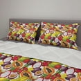 thumbnail image 2 of Fruit Comforter & Sham Bedding Set, Exotic Composition Tropical East Halved Plants Vegetarian Mango Dragon Fruit, 3 pcs Duvet Set Microfiber Filling Quilt, 5 Sizes, Multicolor, by Ambesonne, 2 of 4