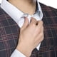 thumbnail image 3 of Piezas Extensores de Cuello Extensores de Cuello con Botones de Metal Elásticos para Camisa, Vestido, Chaqueta, Blanco y Negro, 3 of 5