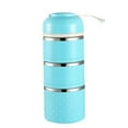 thumbnail image 1 of Wweixi Portable Round Stainless Steel Interior Lunchbox Insulated lunch box Stackable Leakproof Insulated Bento Box 1/2/3 layer Detachable, 1 of 9