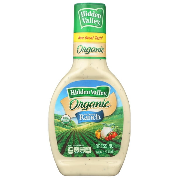 Hidden Valley Salad Dressing Organic Ranch, 16 Fl Oz