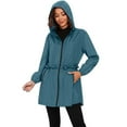 thumbnail image 2 of MuXi Women's Lightweight Hooded Anorak Jacket Windbreaker For Outdoor Sports And Daily Wear Comfortable All Season Raincoat (Sky Blue,XXL), 2 of 5