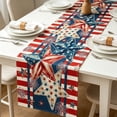 thumbnail image 4 of 4th of July Patriotic Table Runner 72"x13" Red White and Blue Table Runner Memorial Day Placemat Decorations Vintage Home Decor for 250th Anniversary Party Supplies, 4 of 8