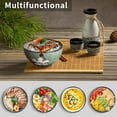 thumbnail image 4 of Large Ceramic Bowls Set of 4-Soup for Kitchen,28oz, Microwave Safe and Dishwasher Safe, For Soup, Cereal,Salad,ramen,rice,serving etcc (multi color) Multicolor, 4 of 4