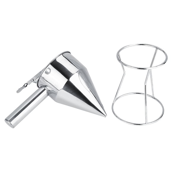 Blantye Entonnoir - Entonnoir de Cuisine Entonnoir de Cuisson en Acier Inoxydable avec Grille Desserts à gâteau Outils de Cuisson pour la Cuisine à Domicile Utilisation de la Boulangerie (Argent)