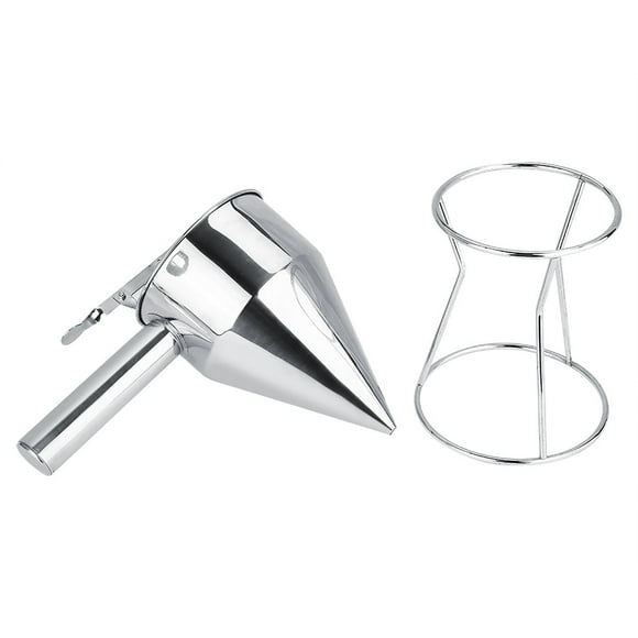 Funnel -Stainless Steel Baking Funnel Cake Desserts Cooking Tools with Rack for Home Kitchen Bakery Use