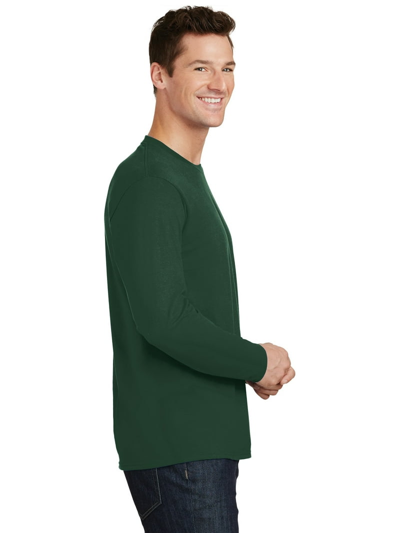 Port Company Fan Favorite Tee- Long Sleeve, Forest Green, 6XL