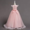 thumbnail image 4 of Gubotare Flower Girl Dress Teen Teen Girl Tulle Dress Summer Puffy Sleeve Tween Girl Party Casual Dresses (Pink,Size 13-14 Years), 4 of 4
