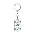 thumbnail image 2 of Uemuo Turtle and Sea Life Pattern Rectangular Metal Keychain - Durable, Stylish, and Personalized Key Ring for Men and Women,Engraved Keychain,Gift Slim Sturdy Keychain, 2 of 7