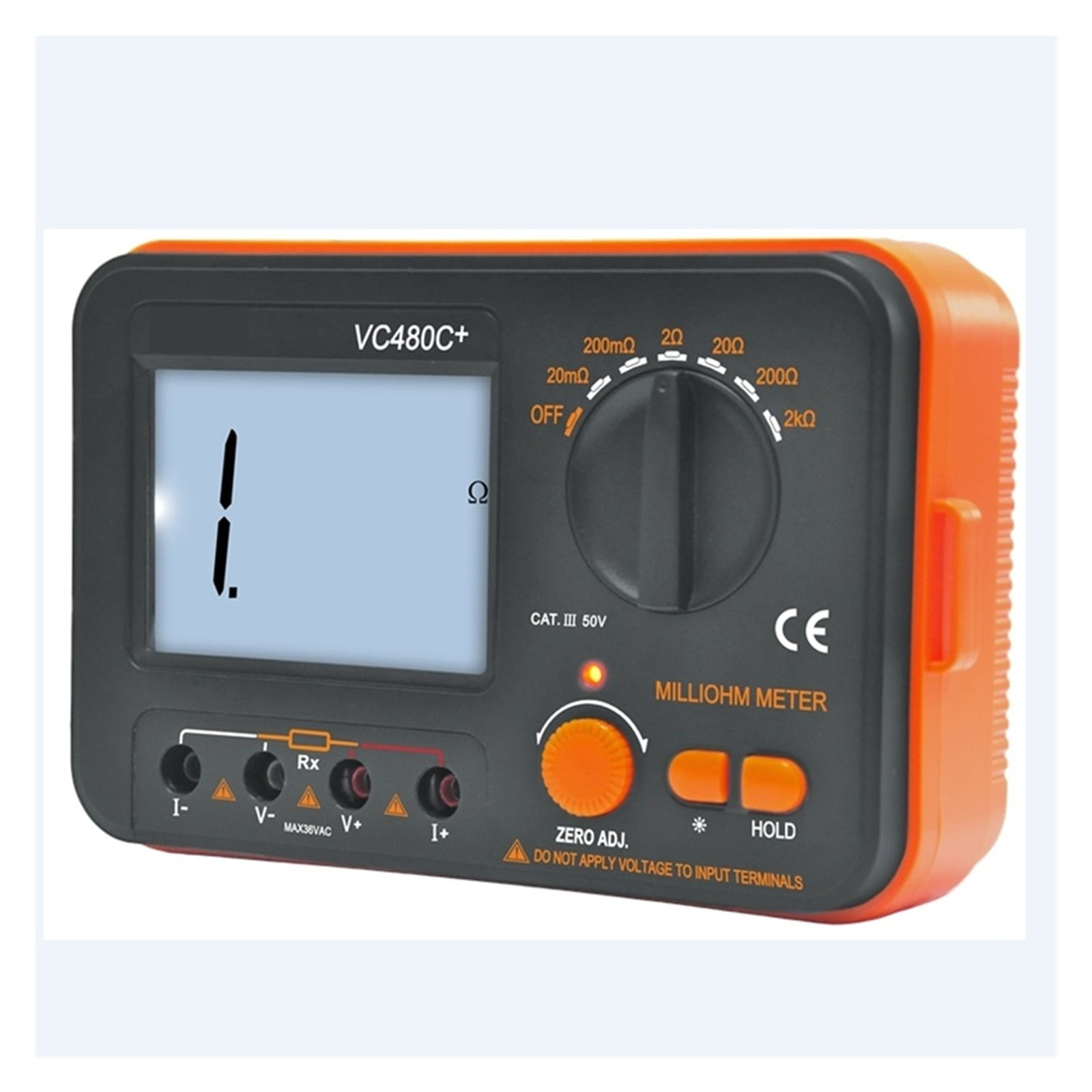 Digital Milliohm Meter 3 1/2 LCD Display 4 Wire Test Low Resistance Tester 6 Ranges Accuracy Ohm Multimeter Backlit