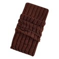 thumbnail image 2 of Wuxian Cozy Socks Leg Warmers Solid Knitted Zipper Over The Knee Stocking Bow Soft Stretchy Thigh Knee High Socks Fuzzy Socks,Brown,One Size, 2 of 3