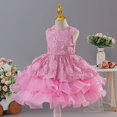 thumbnail image 4 of SGMVNU Toddler Girl's Pageant Dress Sequins Prom Dress Wedding Gown Dresses Birthday Party Formal Dress, Size 8-9 Years, Pink, 4 of 9