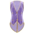 thumbnail image 5 of Aislor Boys Medieval Renaissance Vest Tailcoat Victorian Vintage Waistcoat Velvet Jacket Steampunk Purple 14, 5 of 7