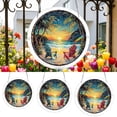 thumbnail image 1 of Acrylic Puzzle Beach Sunset Stained Glass Window Hanging DIY Home for Window Garden Hanging for Mom, 1 of 5