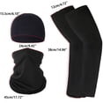 thumbnail image 2 of 3 in 1 Ice Silk Sun Protection Set, Cooling Skull Cap Neck Gaiter Face Mask and UV Protection Arm Sleeves Combo for Cycling Motorcycle Running Outdoor Sports Black, 2 of 2