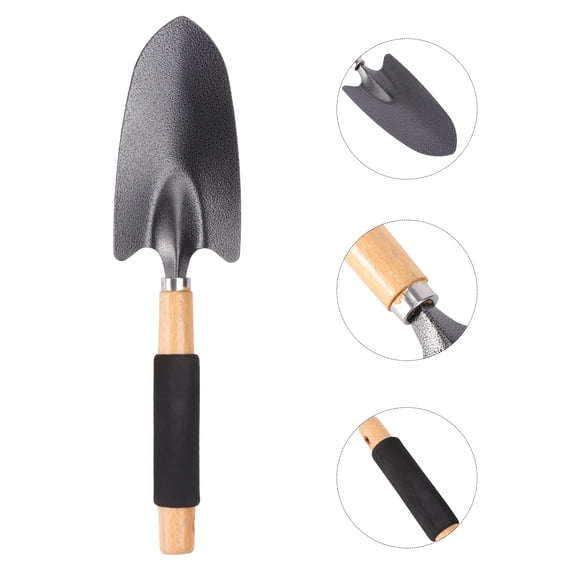 Garden Hand Shovels Hand Trowel with Anti- skid Wooden Handle Garden Tool for Planting Transplanting Weeding Moving Smoothing Soil