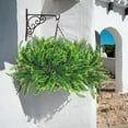 thumbnail image 3 of Artificial Shrubs Bushes, Plastic Plants Fern Leaves Fake Persian Grass Wedding Indoor Outdoor Home Garden Verandah Kitchen Office Table Centerpieces Arrangements, 3 of 7