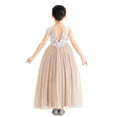 thumbnail image 2 of Ekidsbridal Girl Pageant Flower Girl Dress - Floor Length V-Back Lace Tulle 207R-A (Size: M-10), 2 of 4