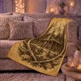 thumbnail image 6 of Rustic Log Cabin Antlers Pinecone, Peaceful Mountain Lake Scene, Warm Flannel Blanket for Cabin and Lodge with Detailed Artwork, Outdoor Lovers Christmas Gift, Festive Home Decor, 6 of 9