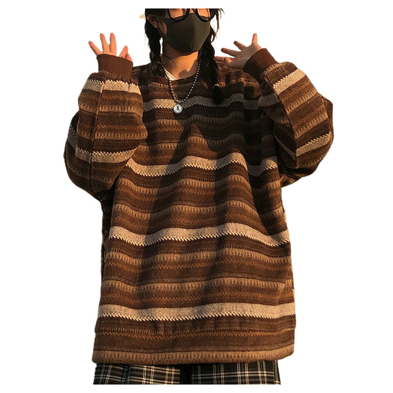 Y2k Aesthetic Grunge Sweater Women Cute Salior Striped Pullover