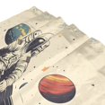 thumbnail image 3 of Yayeee Shower Curtain with Hooks 72"x72" Waterproof Fabric Bathroom Hanging Decor, Beige Astronaut Record, 3 of 5