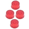 thumbnail image 2 of 4Pcs Acrylic Bass Knobs Electric Guitar Volume Control Potentiometer Hat Guitar AccessoriesBlack on Red, 2 of 8