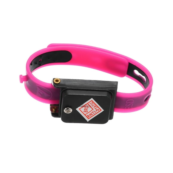 Unique Bargains Anti Static Wrist Strap, ESD Silicone Adjustable Antistatic Bracelet Cordless Electronics Repair Black, Red