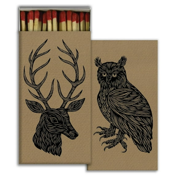 Woodland Deer  Owl Matches