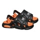 thumbnail image 5 of Sandalias deslizantes para hombre, sandalias de playa con punta abierta, antideslizantes, a la moda, para viajar y caminar Negro Naranja 40 41, 5 of 8